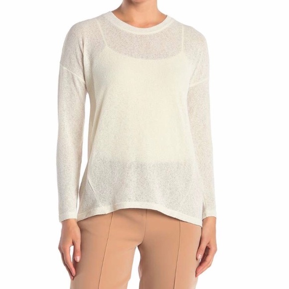 Catherine Malandrino Sweaters - Catherine Malandrino sheer ivory sweater Med NWT